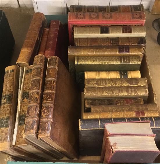 Collection of leather bound books